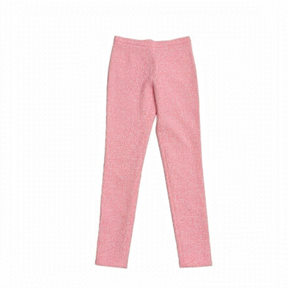 MAISON Kitsune high waisted pants pink textured trousers W28 L30